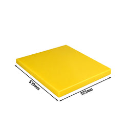 Deska do krojenia z antypoślizgowymi nóżkami – 325 x 530 mm – zgodna z normą HACCP – żółta