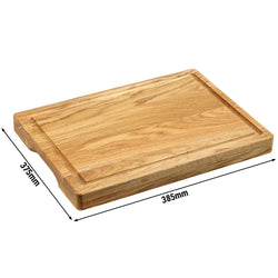 (3 sztuki) Deska do krojenia – drewno dębowe – 375 x 385 x 35 mm