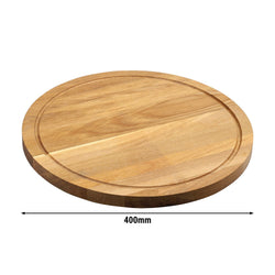(3 sztuki) Deska do krojenia – drewno dębowe – 400 x 400 x 20 mm