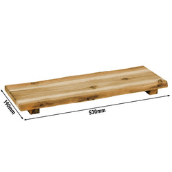 (4 sztuki) Deska do serwowania z nóżkami – drewno akacjowe – 190 x 530 x 40 mm