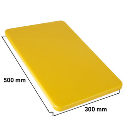 Deska do krojenia - 500x300mm - Grubość: 20mm - zgodna z HACCP - Żółty
