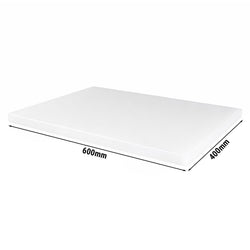 Antypoślizgowa deska do krojenia z nóżkami – 600 x 400 mm – zgodna z normą HACCP – biała