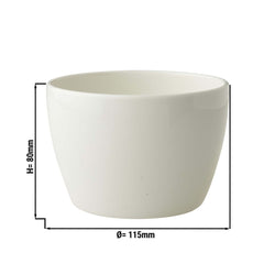 (6 szt.) Miska Maastricht LUX – porcelana – Ø 115 mm – 450 ml – kość słoniowa