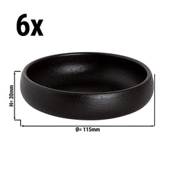 (6 sztuk) Miska Maastricht - 200 ml - Ø 11,5 cm - Czarna