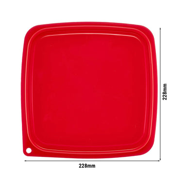 (6 szt.) CAMBRO | CAMSQUARES® - Pokrywa do FreshPro - do 5,7 litra & 7,6 litra - Czerwona - Prime Gastro