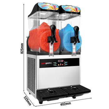 Maszyna do slushu - 2x 12 litrów - czarno - srebrna