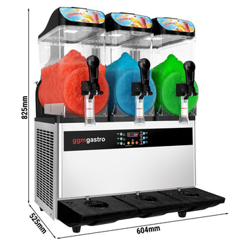 Maszyna do slushu - 3x 12 litrów - czarno-srebrna - Prime Gastro