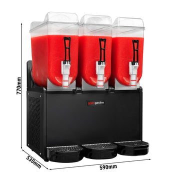 Maszyna do slushu – 3 x 12 litrów – czarna