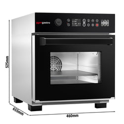 Piec konwekcyjno - mikrofalowy - 3,4kW - Stal nierdzewna - inkl. Blacha do pizzy, Kosz antyadhezyjny, Taca antyadhezyjna - 80% szybsze gotowanie