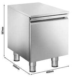 Szafka z szufladami – stal nierdzewna – 400 × 560 mm – 1 duża szuflada