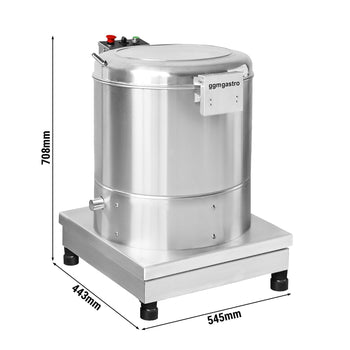 Wirowarka do sałaty - ze stali nierdzewnej - 20L - 35kg/h - 370W - 1400rpm - 230V - w zestawie: rura spustowa