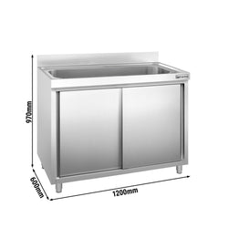 Szafka zlewozmywakowa PREMIUM – 1200 x 600 mm – z 1 komorą