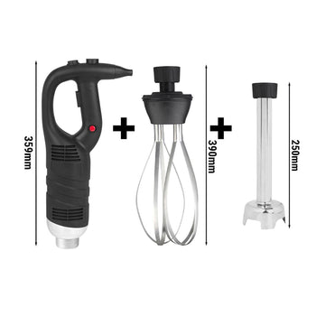 Blender ręczny włącznie z ramieniem miksującym 250mm & trzepaczką - 450 W - 1 prędkość