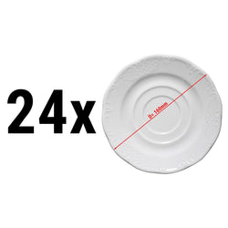 (12 szt.) CLASSICO - Spodek do filiżanki - Ø160mm - Biały