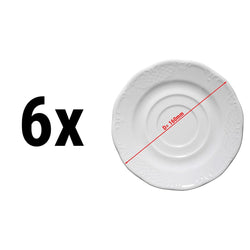 (6 szt.) CLASSICO - Spodek do zupy - Prostokątny - 160x160mm - Biały