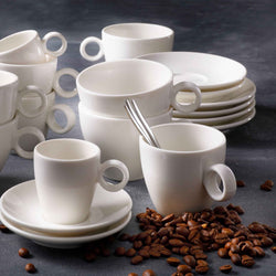 (6 szt.) Spodek do bulionówki BART – porcelana – Ø 155 mm – kość słoniowa