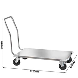 Wózek transportowy - 610x1220mm - z 1 półką do przechowywania