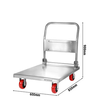 Wózek transportowy - 600x850mm - z 1 półką do przechowywania - Prime Gastro