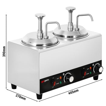 Podgrzewacz do sosów z dozownikiem – 2 x 1,7 litra