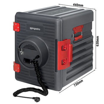 Termobox - ładowany od przodu - 63 litry - podgrzewany - na 12 pojemników GN 1/1 - Prime Gastro