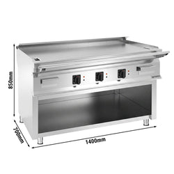Elektryczna płyta do smażenia typu teppanyaki – 13,5 kW – wraz z podstawą