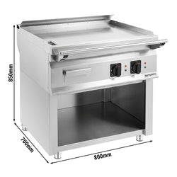 Elektryczna płyta do smażenia typu teppanyaki – 9 kW – wraz z podstawą