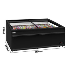 Wyspa mroźnicza - 2100 mm - 483 l - Z oświetleniem LED