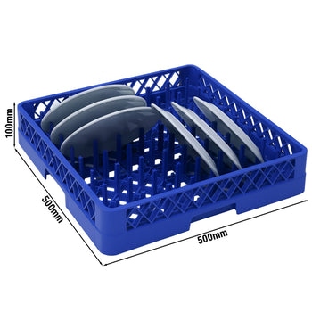 Dorn - / Tellerspülkorb 1/1 - 500x500mm - Blau