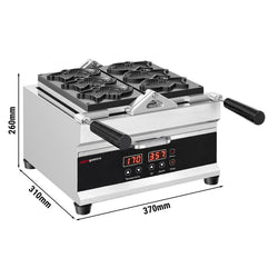 Profesjonalna maszyna do tartaletek – 1,6 kW – w zestawie forma do tartaletek: 3 sztuki w kształcie rybki taiyaki