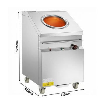 Piec gazowy tandoori - 715x1225mm - Stal nierdzewna