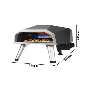 Przenośny gazowy piec do pizzy - Głębokość: 300 mm - Prime Gastro