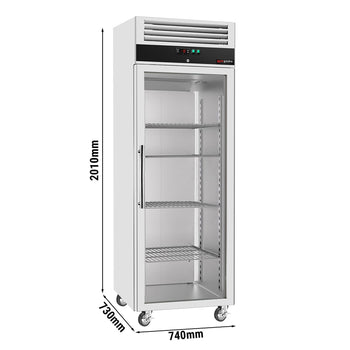 Zamrażarka ze stali nierdzewnej ECO - 600 litrów - z 1 szklanymi drzwiami - Prime Gastro