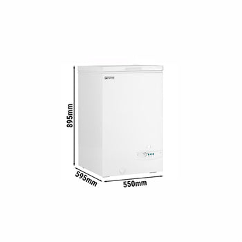 Zamrażarka skrzyniowa - 550 x 595 mm - 100 litrów - plastikowa pokrywa - Prime Gastro