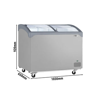 Zamrażarka skrzyniowa - 1030x650mm - 209 litrów - Z przesuwaną szklaną pokrywą - Prime Gastro