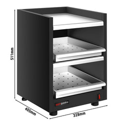 Podgrzewacz do filiżanek - 400W - z 3 półkami - 328x405x511mm - Czarny