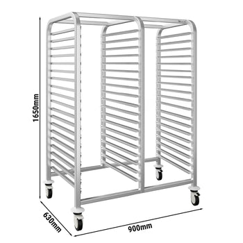 Wózek na tace – podwójny – na 30 tac EN 600x400 – z cichymi kółkami - Prime Gastro