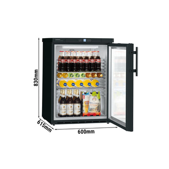 LIEBHERR | Chłodziarka podblatowa - 600x610mm - 148 litrów - z 1 szklanymi drzwiami - Prime Gastro