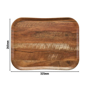 (12 szt.) CAMBRO | CENTURY™ - Taca z włókna szklanego - GN 1/2 - brązowy efekt drewna dębowego - gładka - Prime Gastro