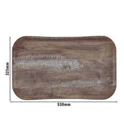 (12 szt.) CAMBRO | CENTURY™ - Taca z włókna szklanego - GN 1/1 - efekt ciemnego drewna dębowego - gładka