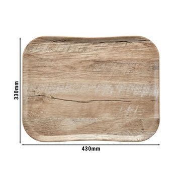 (12 szt.) CAMBRO | CENTURY™ - Taca z włókna szklanego - prostokątna - 430x330mm - efekt jasnego drewna dębowego - gładka - Prime Gastro