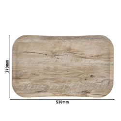 (12 szt.) CAMBRO | CENTURY™ - Taca z włókna szklanego - prostokątna - 530x370mm - efekt jasnego drewna dębowego - gładka