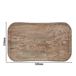 (12 szt.) CAMBRO | CENTURY™ - Taca z włókna szklanego - prostokątna - 530x370mm - efekt jasnego drewna oliwnego - gładka