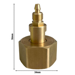 Adapter do gazu do dozownika do wina - kompatybilny z WDA - do butli ze sprężonym azotem - 56x34x32mm