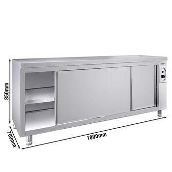 Szafka grzewcza ECO - 1800x700mm - z drzwiami po obu stronach - Prime Gastro