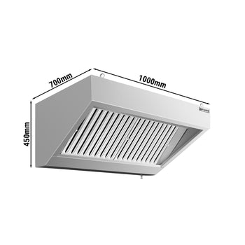 Okap ścienny - 1,0 m - z filtrem i lampą - Prime Gastro