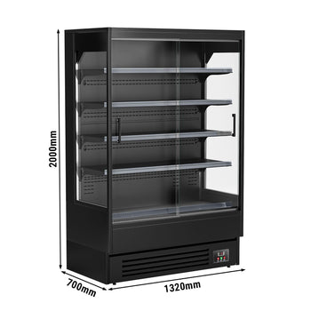 Naścienna szafa chłodnicza z drzwiami przesuwnymi - 1320 mm - 595 litrów - z oświetleniem LED i 4 półkami - Prime Gastro