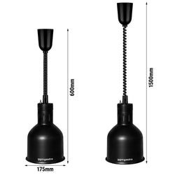 Lampa grzewcza na podczerwień – 275 W – Ø 175 mm – czarna