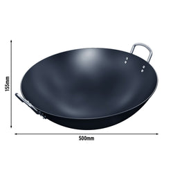Patelnia wok - stal walcowana - Ø 450mm - wysokość: 145mm - kompatybilna z IDS3N, IDS8N i IDS9