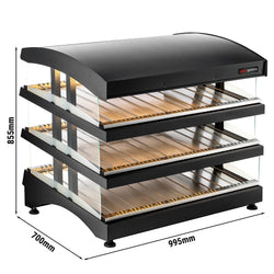 Witryna grzewcza – 995 mm – 1,02 kW – z 3 półkami – z indywidualną regulacją