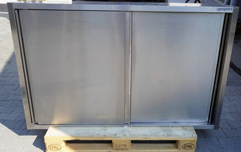 Szafka ścienna PREMIUM ze stali nierdzewnej - 1600x400 mm - z drzwiami przesuwnymi - 1000 mm wysokości